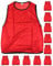 SPORTIKEL24 11 Trainings-Leibchen für Jugendliche – zum Markieren von Mannschaften – Sport Bibs ohne Logo – für Mädels & Jungs (rot)