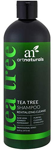 Artnaturals Tea Tree Revitalising shampoo with Aloe Vera, Seaweed, tea tree oil, rosemary, eucalyptus, lavender, rosehip and pepermin to purify, clean and stimulate the scalp 473ml