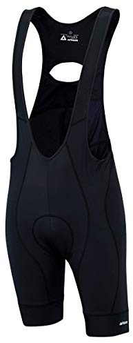 Airtracks Herren Trägerhose Kurz Comfort Line | Kurze Bib Shorts Comfort Line mit Mesh-Trägern, antibakteriellem Sitzpolster, Silikon-Beinabschluss und UV-Schutz