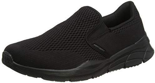 Skechers EQUALIZER 4.0 TRIPLE-PLAY, Zapatillas sin cordones para Hombre, Black Engineered Mesh/Black Trim, 39.5 EU