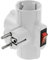 BeMatik - Clavija Enchufe Triple schuko de Color Blanco 220VAC con Interruptor
