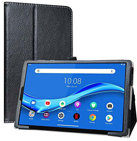 LiuShan Compatible avec Tab K10 Coque,PU Cuir Etui et Pliable Stand Folio Coque Couverture pour 10.3 Lenovo Tab K10 / Lenovo Tab M10 Plus/Smart Tab M10 Plus(Not fit Smart Tab M10),Noir