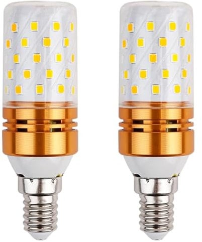 E14 Corn LED Bulbs Small Edison Screw 12W, 100W Equivalent, Non-Dimmable, Daylight White 6000K, Pack of 2