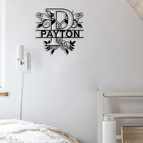 zouwii Benutzerdefinierte personalisierte Metall Name Zeichen Schrift Buchstaben Babyname Plakette Kindergarten Name Kinderzimmer Dekor Holz Wandkunst