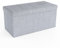 INTIRILIFE Faltbare Sitzbank 76x38x38 cm in Schnee WEIß - Sitzwürfel mit Deckel und Stauraum aus Stoff mit Mulden - Sitzcube Fußablage klappbare Aufbewahrungsbox Truhe Sitzhocker