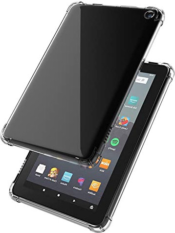 Young me Custodia trasparente per Amazon Kindle Fire da 7 pollici (2022 - 12a generazione), sottile e leggera custodia posteriore in TPU per Kindle Fire 7 Tablet