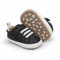 RVROVIC Baby Boys Girls Sneakers Anti-Slip Oxford Loafer Flats Infant Toddler PU Leather Soft Sole Baby Shoes(6-12 Months,Infant,4-Black)