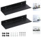 SCHYIDA 2 Stück Wandboard Schwarz Metall Schweberegal Wand 30cm Wandregal Matt Regal Schwarz Matt Schwarzes Metallregal Schwebendes Hängeregal Schwarz küchenregal für Dekos Bilderrahmen Badezimmer