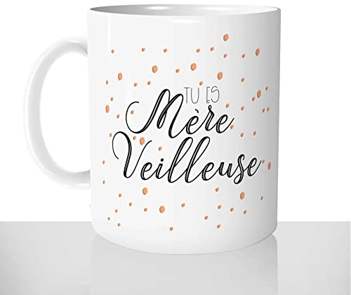 Mug-Cadeau Mère Veilleuse - Tasse Café Thé Idée Cadeau Original Maman Fête des Mères Maternité - Anniversaire Noël
