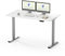 FLEXISPOT Höhenverstellbarer Schreibtisch mit 2 Motoren & 25MM einteiliger Tischplatte,ergonomischer Bürotisch - 140 x 80 cm Weiß, graues Gestell