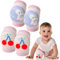Kireida® 2 pares de rodilleras para gatear para bebés y niñas, antideslizantes, elásticas y cómodas, no se deslizan fácilmente