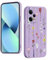 YUXING Funda para Xiaomi Redmi Note 12 Pro 5G Silicona - Moda Lindo Patrón Diseño Delgado Carcasa, Antichoque, Antideslizante, Elegante, Protección Totaly Resistente (Flower,Purple)