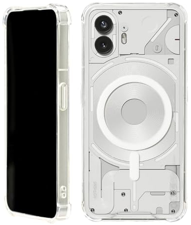JProtect für Nothing Phone 2 Hülle für MagSafe (TOP Schutz & Magnetkraft) Magnetische Handyhülle Transparent für Nothing Phone 2 – Hülle Magnet für MagSafe Zubehör Durchsichtiges Case Stoßfest
