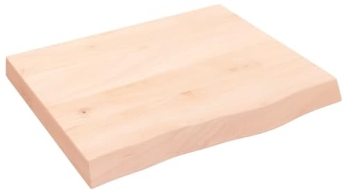 vidaXL Piano Bagno 60x50x(2-6) cm in Legno Massello Non Trattato