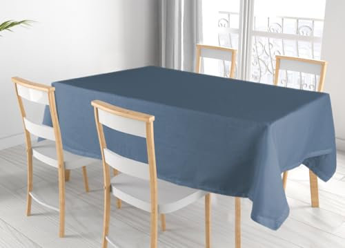 BIANCHERIAWEB Tovaglia Cucina Soggiorno in Cotone con Orlo A Giorno in Tinta Unita Ajour 140x180cm Carta da Zucchero