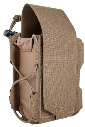 Tasmanian Tiger TT Universal Pouch M Universal-Tasche für Magazine, GPS, Funkgeräte, Trinkflaschen; Molle-System, Bungee Cord, Deckel höhenverstellbar und abnehmbar, Coyote Brown
