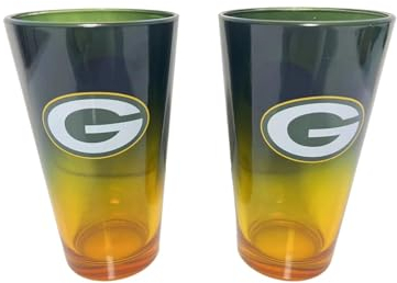 Green Bay Packers NFL Pint Gläser Glas Set 2er-Set 475 ml