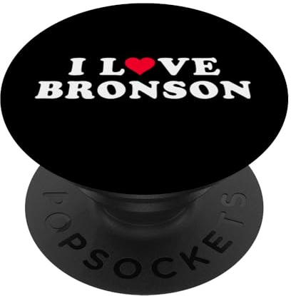 Ich liebe Bronson Passender Name von Freundin und Freund Bronson PopSockets mit austauschbarem PopGrip