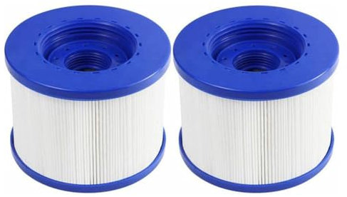 Lot de 2 Cartouches Filtre Spa a Visser, Filtre à Vis pour Spa Gonflable Pas De Vis 60mm, Cartouche de Filtre Rechange pour Cosy Spa, Clever Spa et de Plus,105 * 82mm