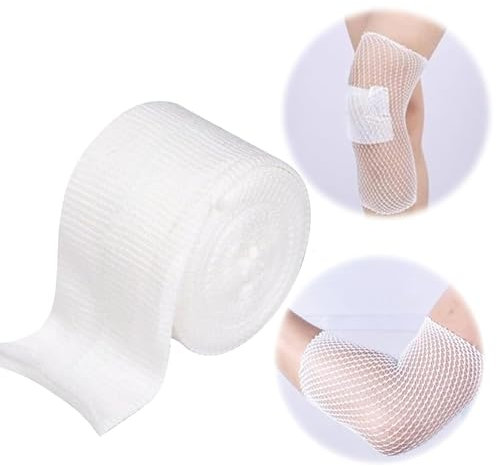 Rete Tubolare Elastica,Benda Elastica per Fasciatura,Bende Elastiche per Bendaggi,Copertura Tubolare Traspirante,Supporto Elastico,Benda Fissa per Trattenere la Medicazione Della Ferita