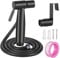 DMJJSD® Bidet Handbrause Set für WC Aus Edelstahl Mit 40-Zoll-Rohr & Halterung, Einstellbarem Druck, Sprühset für Toilette (Schwarz)