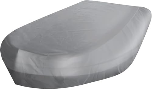 Boot Abdeckplane Schlauchboot, 210D Oxford-Stoff Tarpaulin Wasserdicht Staubdicht UV-Beständig reißfest Liegeplane Abdeckung Cover, Schützen Kajak Kanu Angelboot (Grau, 330 * 94 * 46cm)