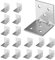 16 x Corner Brackets Angle Reinforced Metal Braces Wood Timber Galvanised Steel Sheet Connecting Joining Fixing L Repair Connector