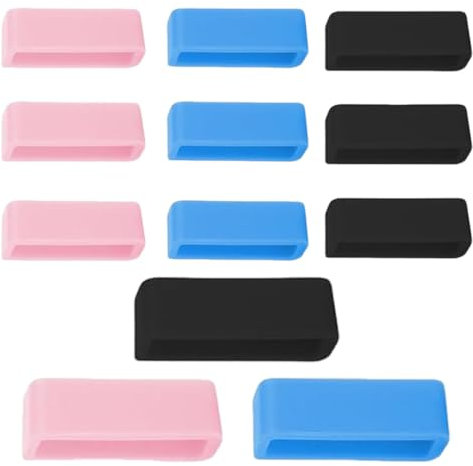 MEXRUMI 12 Pezzi Passante Per Cinturino Orologio In Silicone - Anello Di Fissaggio Per Samsung, Xiaomi, Huawei - Passanti In Gomma