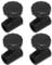 LT Easiyl 4PCS Pomello Ricambio Serratura Finestra RV Pomello Supporto Serratura Finestra Pomello Supporto Asta Prugna Compatibile Con Polyplastic Connettore 10Mm A 12Mm 10x12.7x24mm Nero