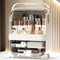 Makeup Organiser, Skincare Organiser, Cosmetics Organisers, Skincare Storage with Ransparent Grey Lid, Makeup Drawer Organisers, Make Up Organiser Storage for Bathroom Countertop Bedroom Vanity Desk