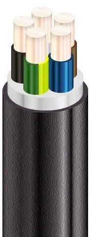 EDELIZON Erdkabel NYY-J 5x16 mm² Meterware | VDE Starkstromkabel | Verwendung bei Elektroinstallation, im Innen- und Außenbereich, bei direkter Verlegung im Erdreich