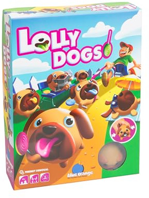 Blue Orange Lolly Dogs – Gesellschaftsspiel – Ideal mit Familie oder Freunden – Kreatives und originelles Gedächtnis – kleine Hunde – ab 4 Jahren