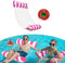 TAIHOBO Hamaca de Agua, 4 en 1 Hamaca Flotante Piscina, 1 Piezas Hamaca Agua Fácil de Llevar, Hamaca Hinchable Piscina con 1 Posavasos Inflables, Colchoneta Red Piscina para Adultos y Niños