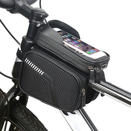 Fahrrad Rahmentasche für Merida Warp TT, Wasserdicht Handytasche Fahrrad Mehrzweck Fahrrad-Frontträgertasche mit TPU Sensitivem Touchscreen