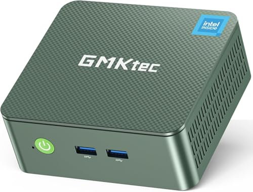 GMKtec G3 Plus, Intel N100 12.ª generación (hasta 3.4 GHz), 8 GB de RAM 3200 MHz, SSD 256 GB M.2 NVME PCIE 3.0, Mini PC de Escritorio, 4× USB 3.2, 2× HDMI 4K @ 60Hz, LAN 2.5G, Microordenador