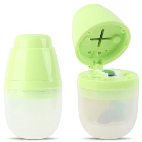 Dzmuero Coupe Comprimé, Coupe Medicaments, Réglable, Qualité Alimentaire, Portable, 1 divisé en 2, 1 divisé en 4, Coupe-médicaments Multifonctionnel, Boîte à Médicaments (vert)