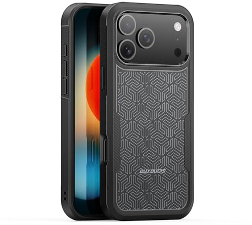 DUX DUCIS Magnetisch für 17 Pro Max Hülle, [Kompatibel mit MagSafe] rutschfeste Matte Texturierte Rückseite Dual Layer Stoßfeste Schutzhülle Handyhülle für Apple iPhone Pro Max, Dreiecks