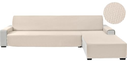 CYCMACO Wasserdicht Sofabezug L Form Universal 4 Sitzer, Beige | Rutschfest Sofa Überzug Ecksofa, Ecksofa Bezug Rechts/Links Reversibel, Sofa Überzug L Form Mit Armlehne Für HundKatze