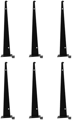 SOPOTUTU Supports Muraux en Métal Robuste 30 CM Lot de 6 pour Panneaux à Rainures, Accessoires Fixation pour Étagères Flottantes en Garage et Magasin