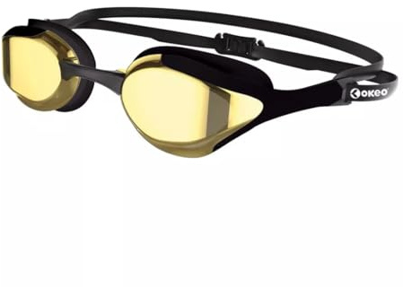 Okeo Occhialini nuoto Piscina SUPERCOMFORT MIRROR COBRA Uomo Donna, Bicolor, Lenti antifog e anti-UV, Stabilizzatore laterale, Tenuta e comfort superiore