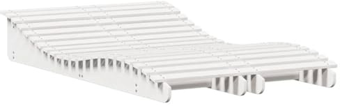 Nqyjm Tumbona de jardín, 2 unidades, color blanco, 205 x 60 x 31,5 cm, madera maciza de pino, tumbona de playa, tumbona para jardín, terraza, balcón, piscina