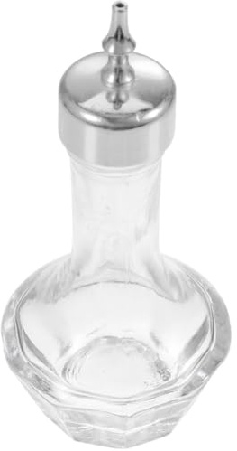 OFFSCH Bottiglia Amaro in Vetro da 50ml Tappo Ermetico Argento, Pratica Bottiglia Bitters per Bar e Ristorante, Mantiene Freschezza e Previene Perdite