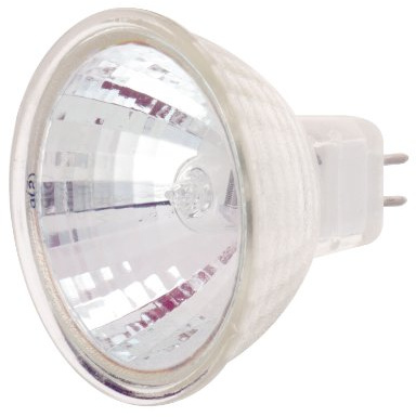 Satco S1976 20 Watt MR16 Halogen GX5.3 Base 120 Volt Clear FL 36 Beam Pattern No Harmful Ultraviolet Rays Light Bulb, With Lens