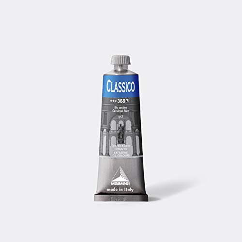 Maimeri CLASSICO 60 ml, Extra feine Künstlerölfarbe, Farbton Coelinblau