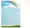 Farbenfrohe Natur Motivpapier Regenbogen am Himmel, 20 Blatt Briefpapier DIN A4