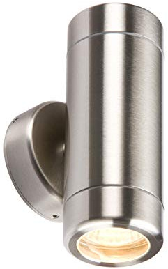 Knightsbridge 230V IP65 Stainless Steel Up & Down Light GU10 Fitting WALL2