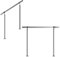 TIBU Edelstahl Handlauf Geländer 1m - 6m Treppen Brüstung Balkon, Länge 1.5m inkl. 2 Pfosten ohne Querstange)