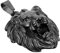 JewelryWe Schmuck Edelstahl Löwe Herren-Anhänger mit 55cm Kette, Biker Halskette, Schwarz