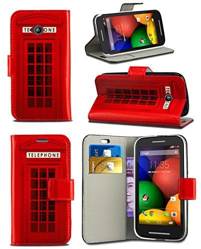 London Gadget Store Case for Apple iPhone 7 Plus (5.5 inch) - Vibrant Attractive Printed Wallet Case Cover Creative Fresh Pattern Design with Integrated Stand - Red Telephone Booth Box