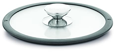 Berndes Deckel gewölbt Silikon schwarz 32 cm, gehärtetes Glas